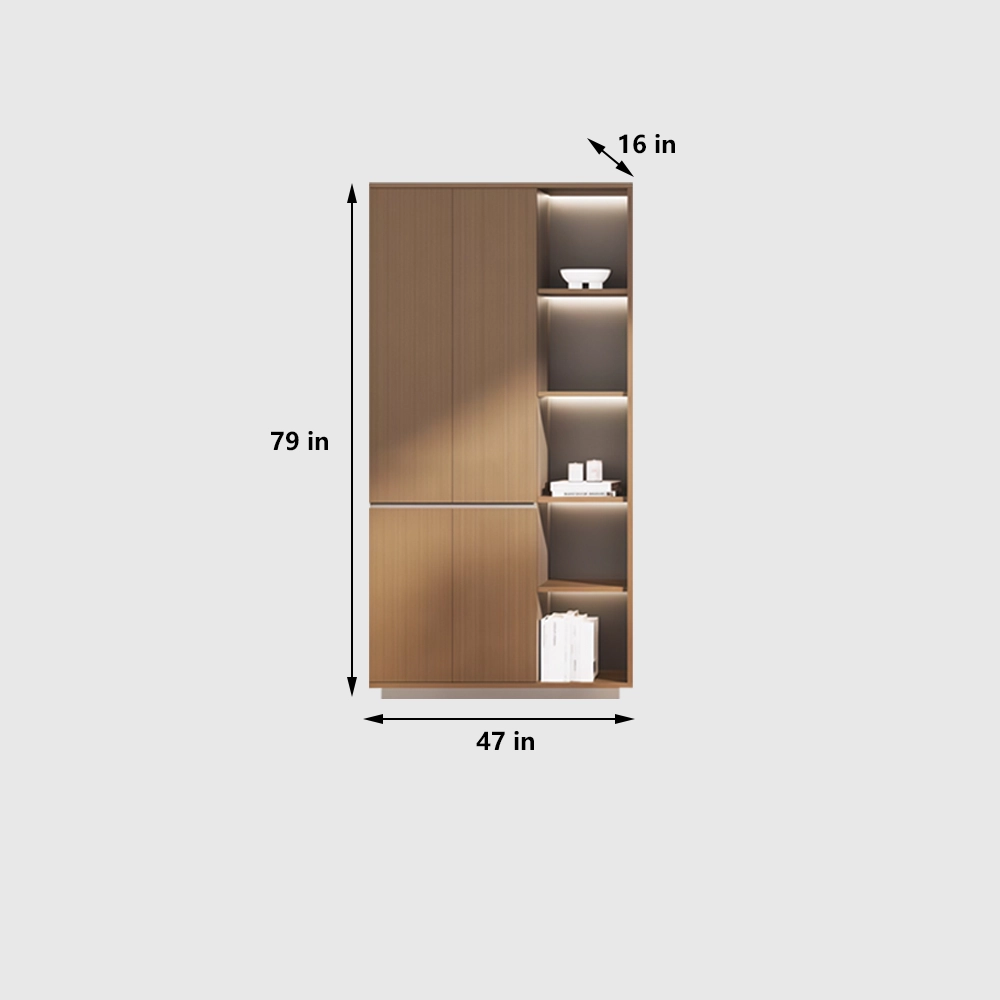 Wooden Office Storage Cabinet with Shelves - image 8