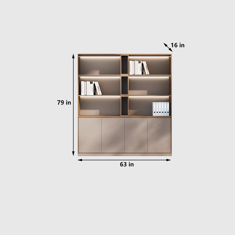 Wooden Office Storage Cabinet with Shelves - image 9