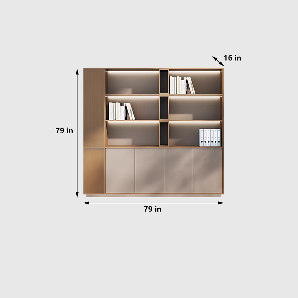 Wooden Office Storage Cabinet with Shelves - image 10