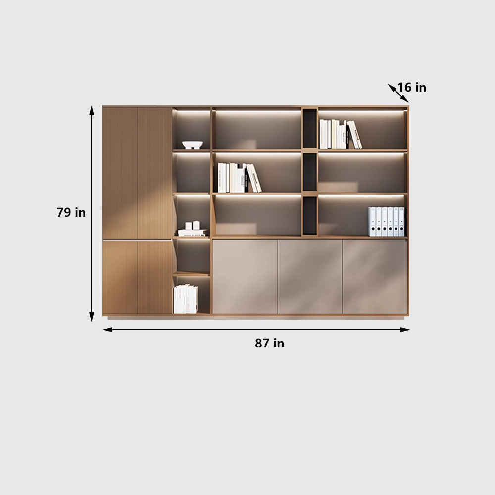 Wooden Office Storage Cabinet with Shelves - image 11