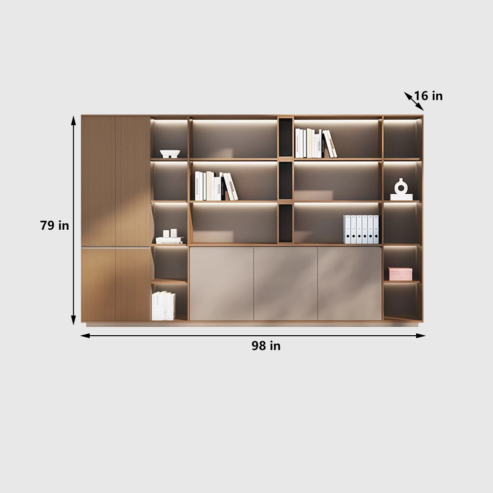 Wooden Office Storage Cabinet with Shelves - image 12