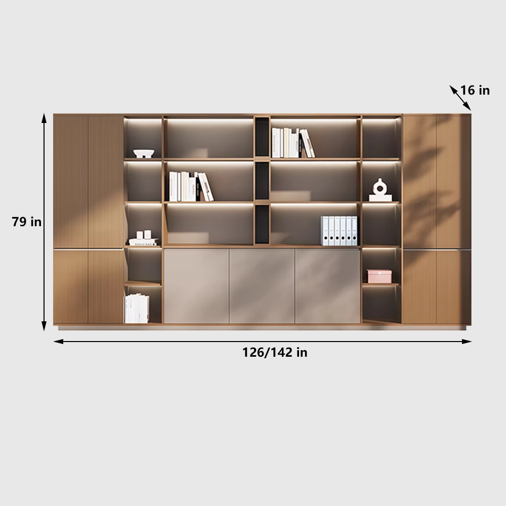 Wooden Office Storage Cabinet with Shelves - image 13