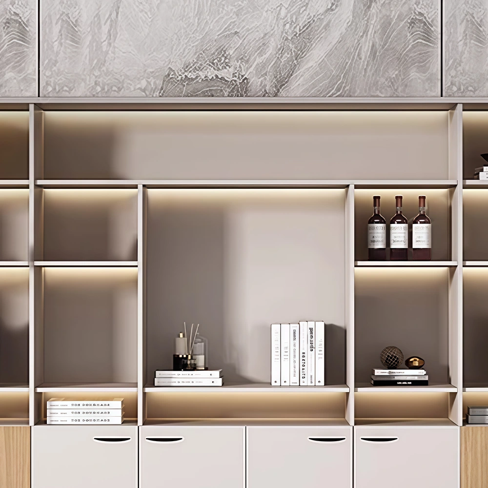 Wooden Storage Cabinet Office File Bookcase Combo - image 4
