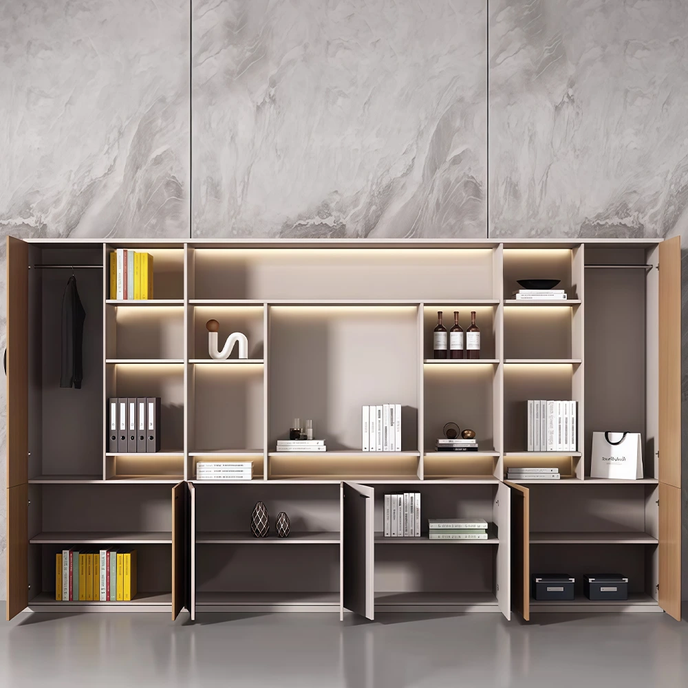 Wooden Storage Cabinet Office File Bookcase Combo - image 2