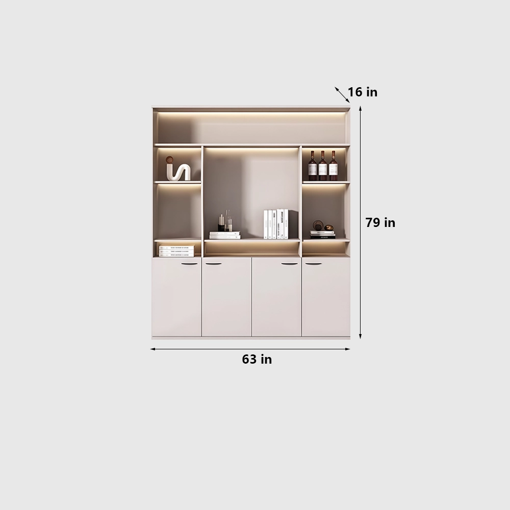 Wooden Storage Cabinet Office File Bookcase Combo - image 9