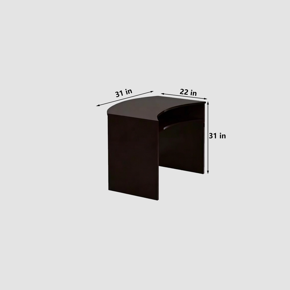 Vintage Wood Grain S-Shaped Manicure Desk - image 6