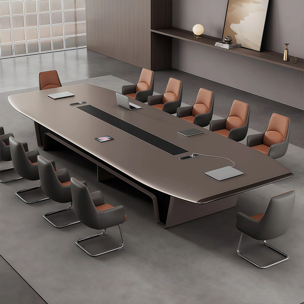 Contemporary Light Luxury Boardroom Desk for Offices - image 3