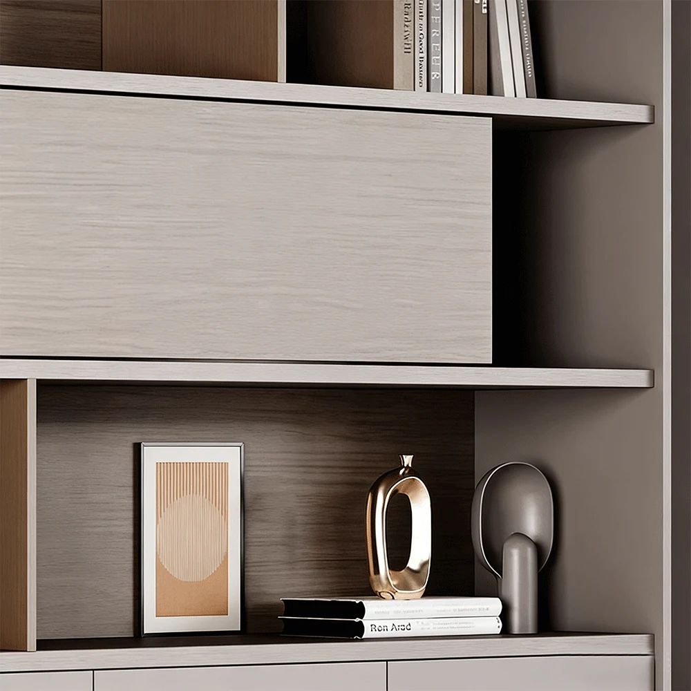 Contemporary Office Bookcase and Display Cabinet Combo - image 2