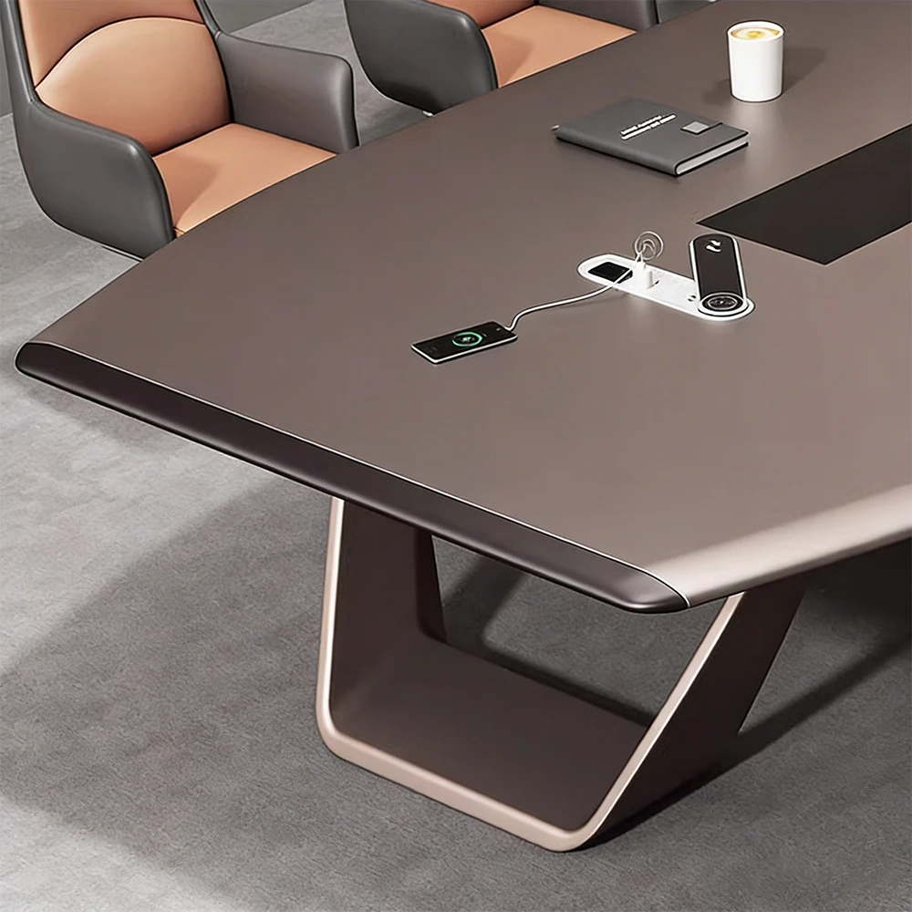 High Gloss Painted Long Conference Table - image 4