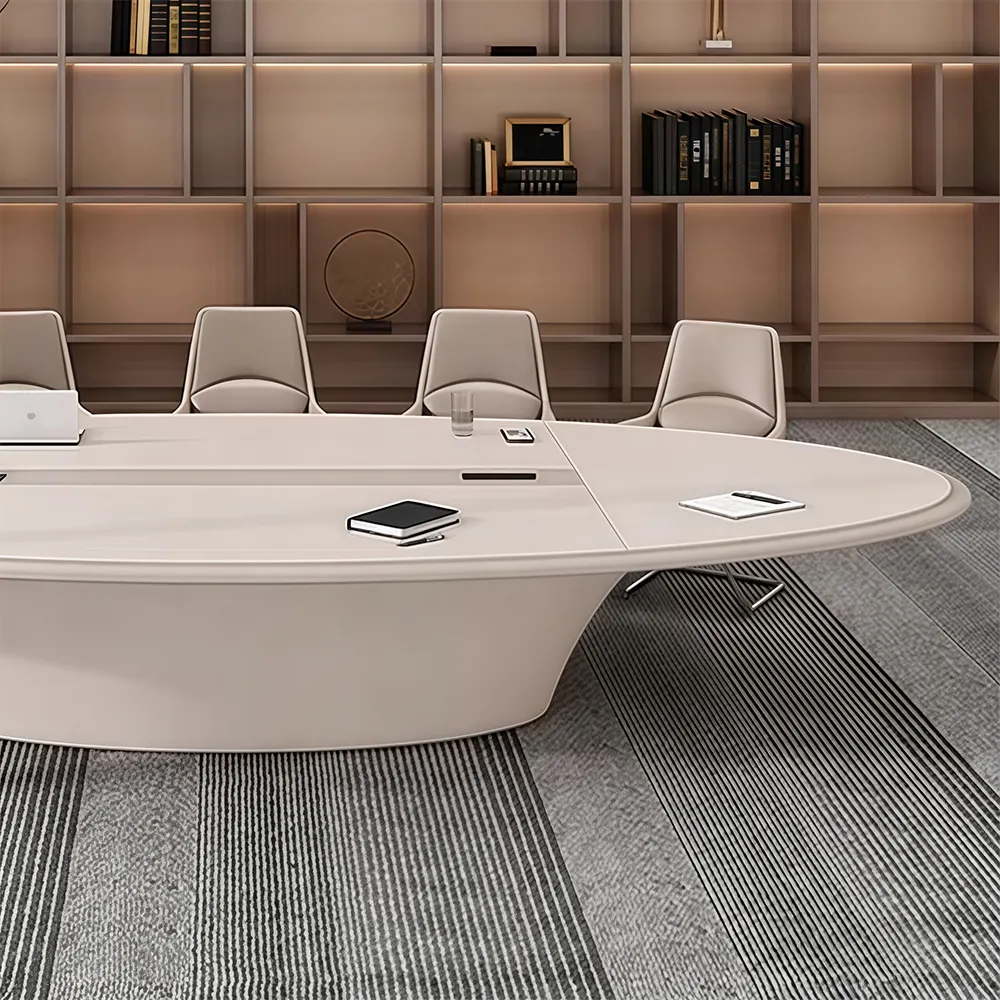Large Oval Long Conference Table - image 4