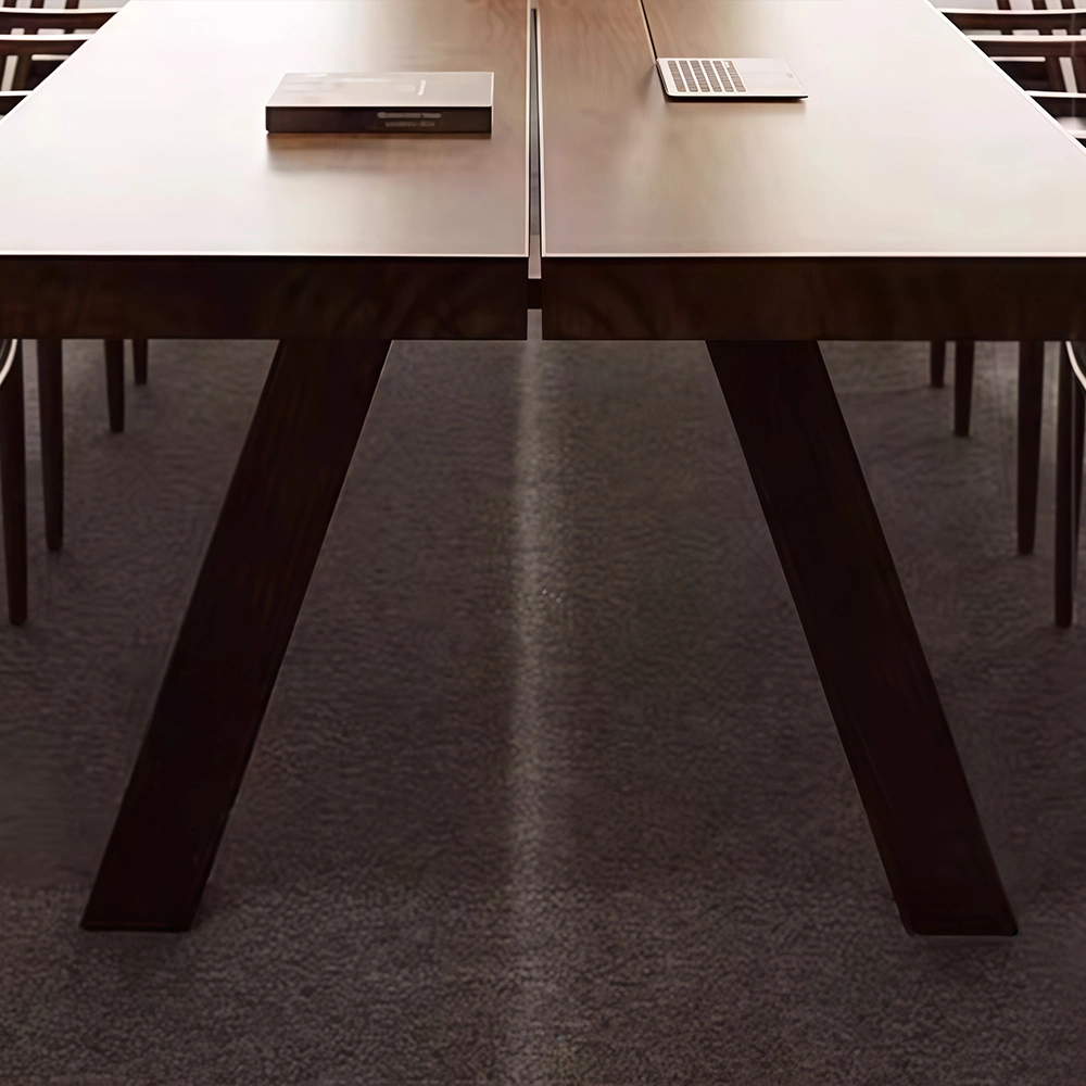 Large Solid Wood Slab Conference Table - image 4