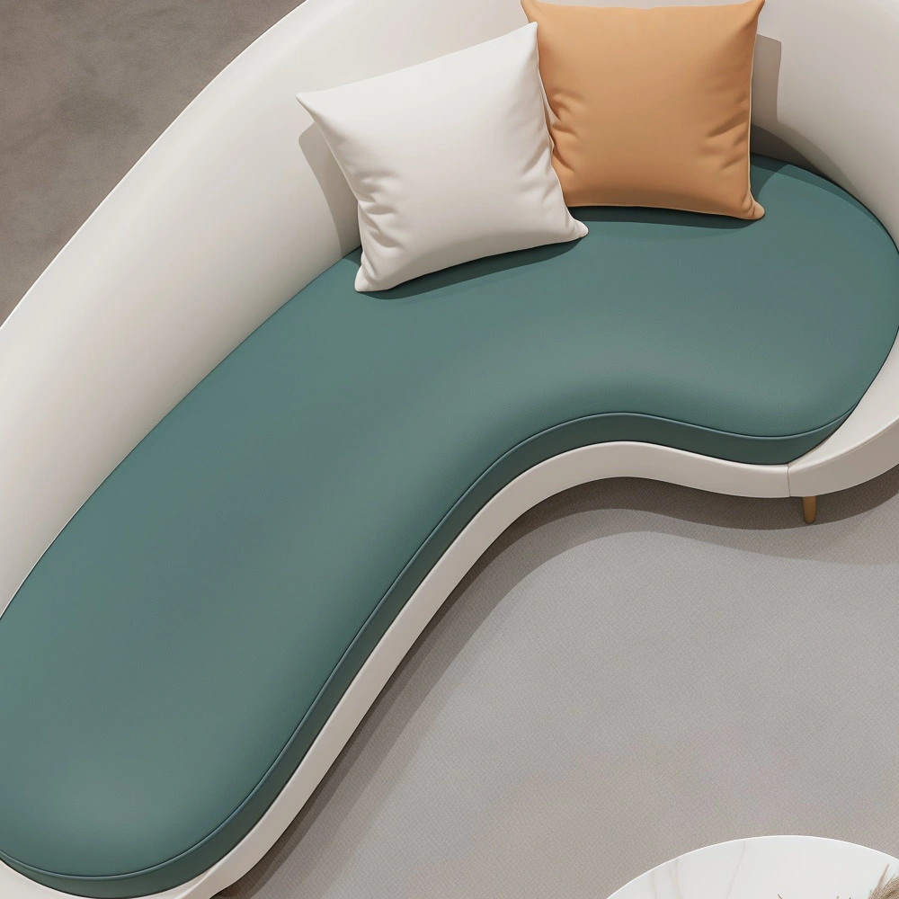 Curved Two-Tone Lounge Sofa - image 4