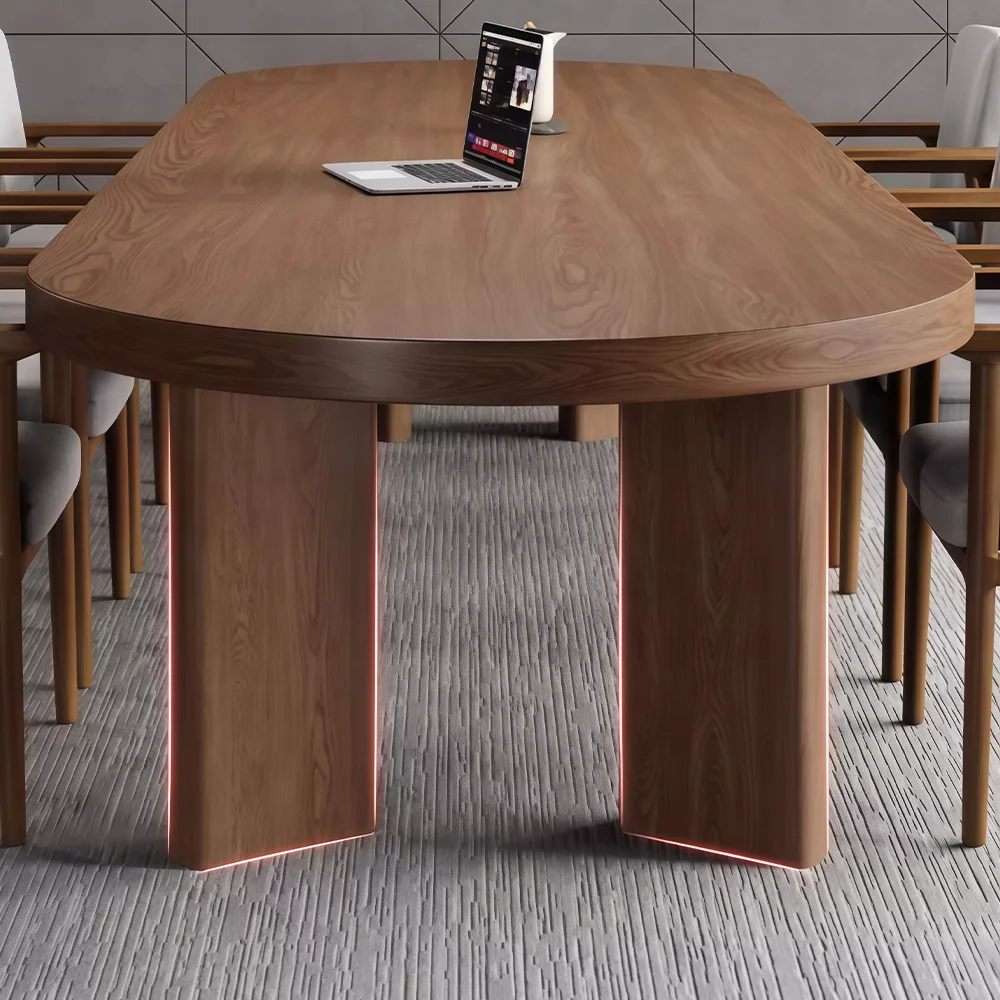 Oval Solid Wood Long Conference Table - image 4