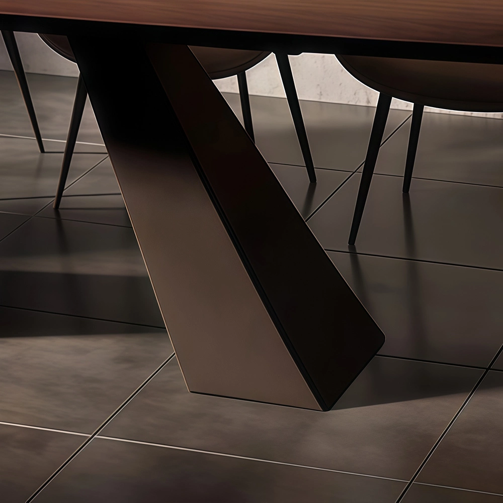 Walnut Minimalist Conference Table - image 6