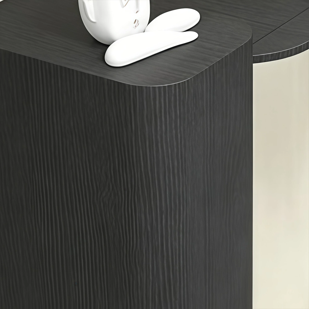Black Arc Wooden Cashier Desk – Multi-use Front Desk - image 6