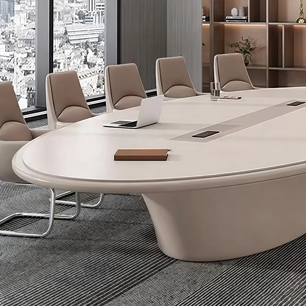 Large Oval Long Conference Table - image 5