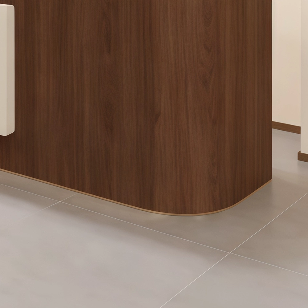 Modern Minimalist Wood Grain Style Reception Desk - image 5