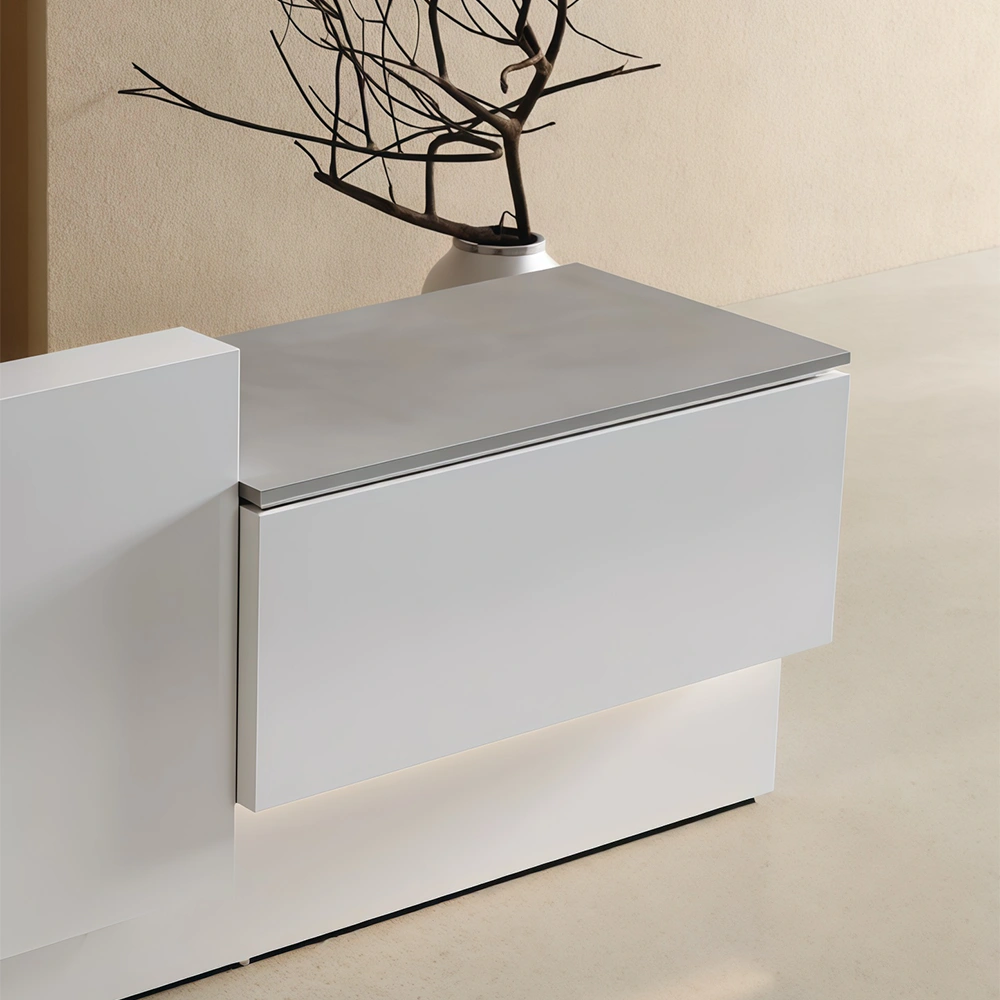 Premium White Reception Desk – Modern Simple Style - image 6