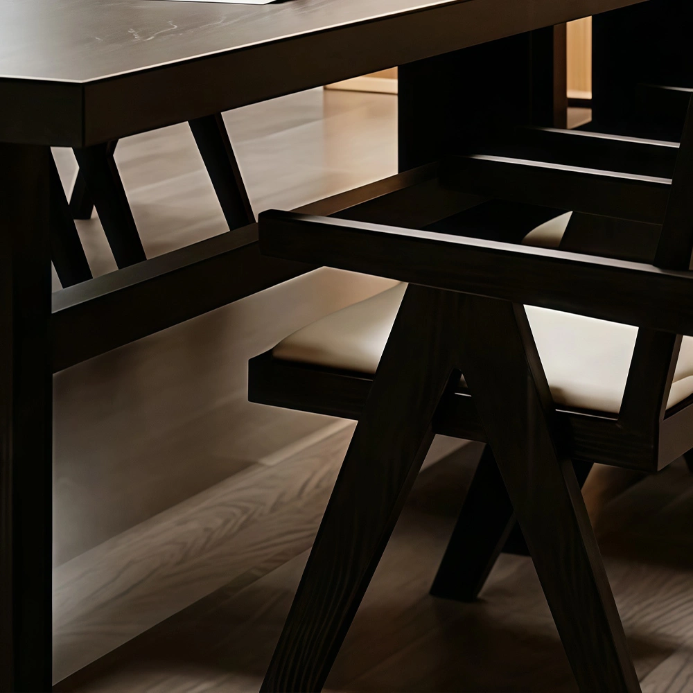 Black Solid Wood Conference Table - image 5