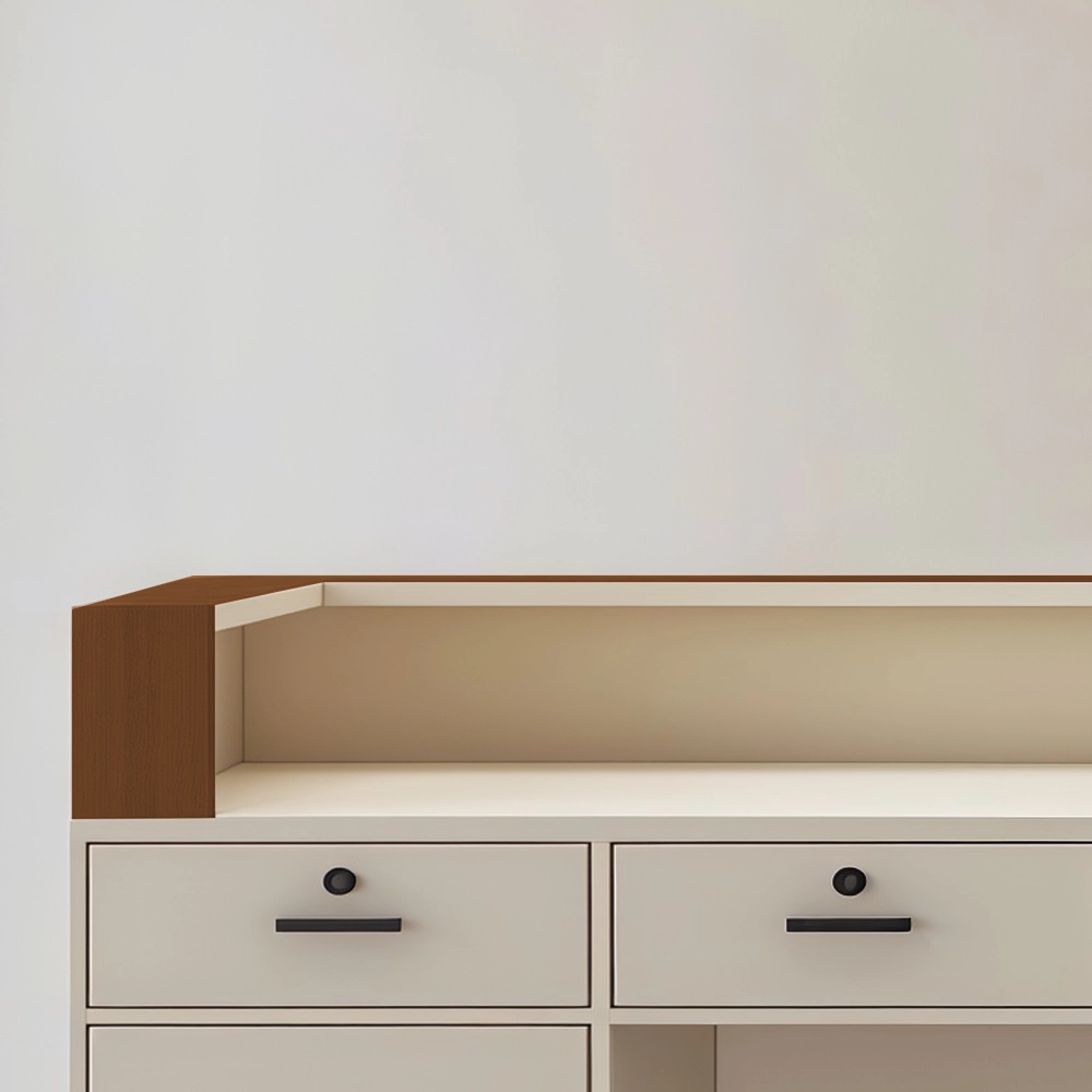 Elegant Light Luxury Reception Desk  Minimalist Front Counter - image 6