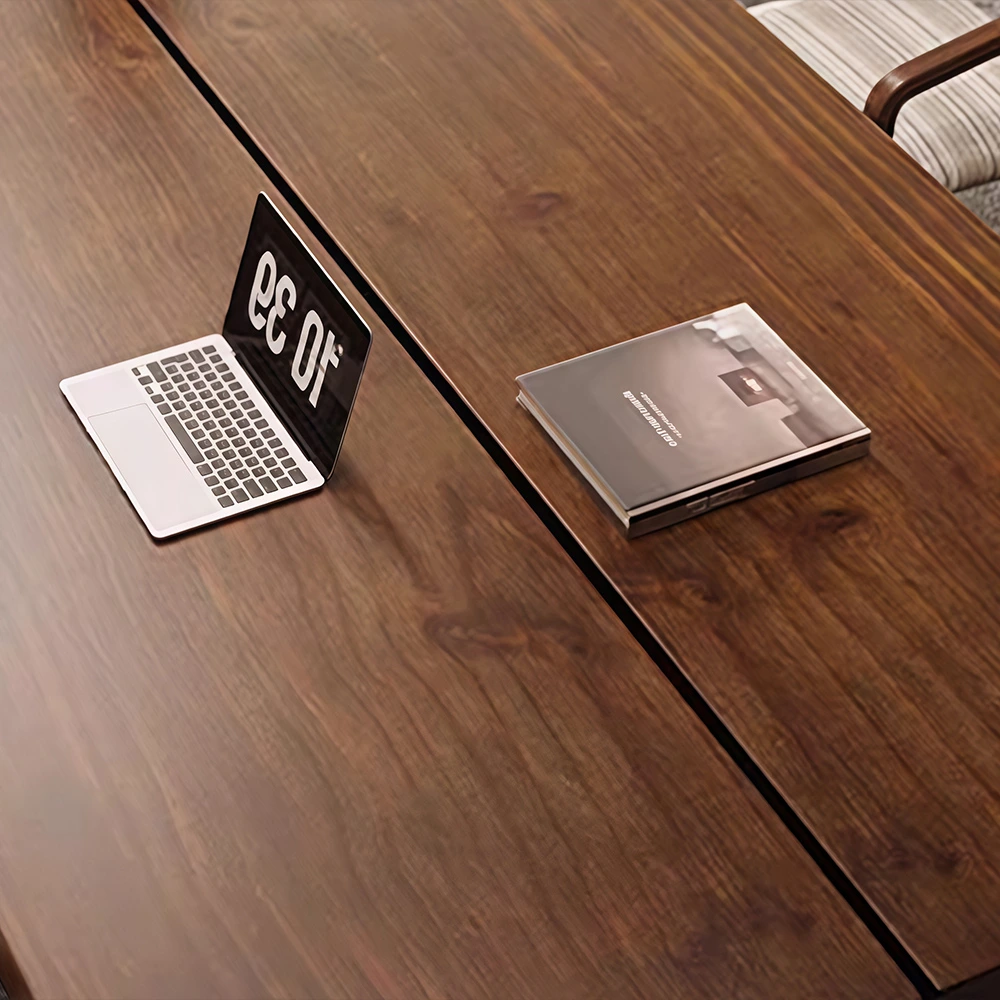 Large Solid Wood Slab Conference Table - image 5