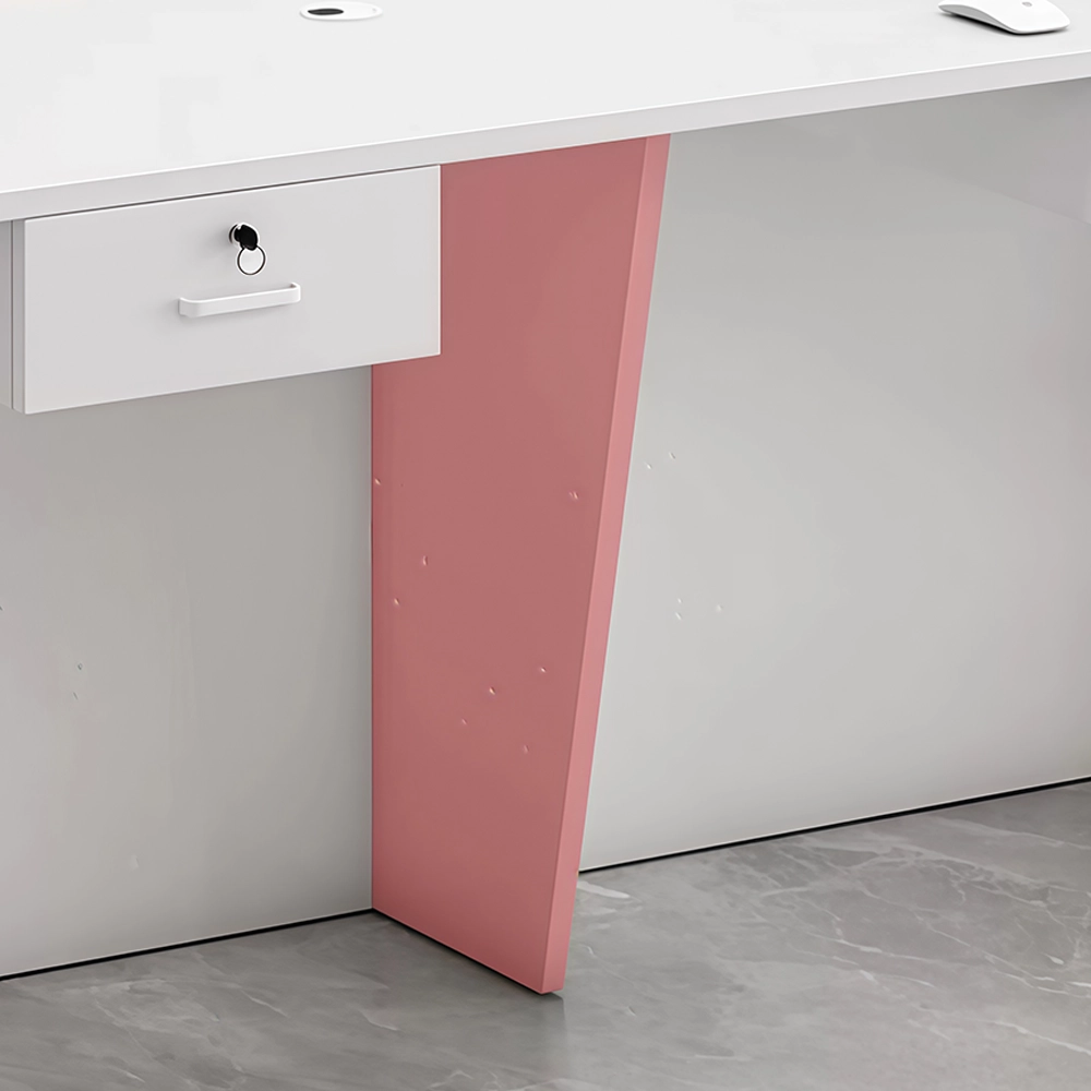 Elegant Light Luxury Cashier Desk – High-Gloss Painted Reception - image 6