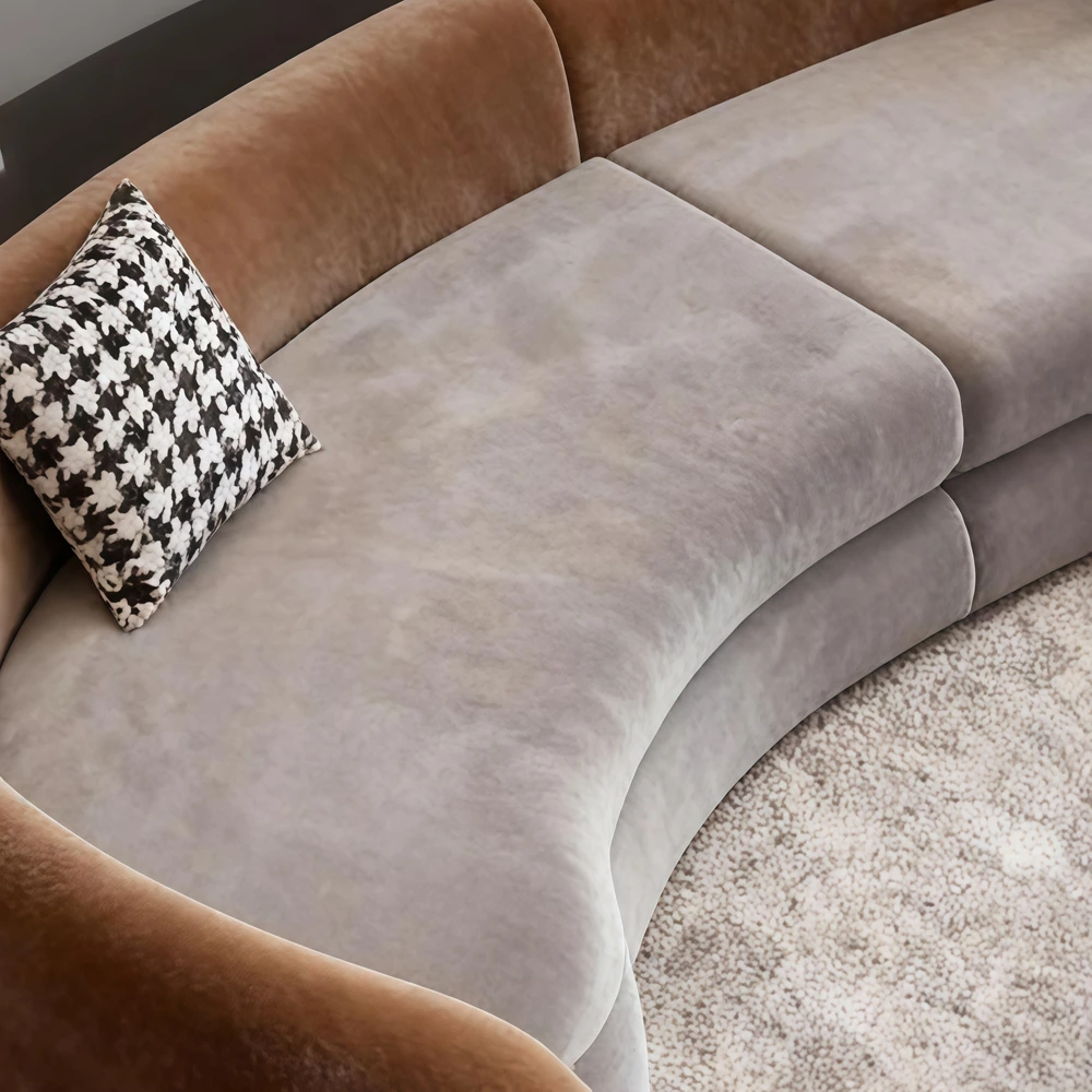 Light Luxury Semi-Circular Arc Sofa for Living Room - image 5