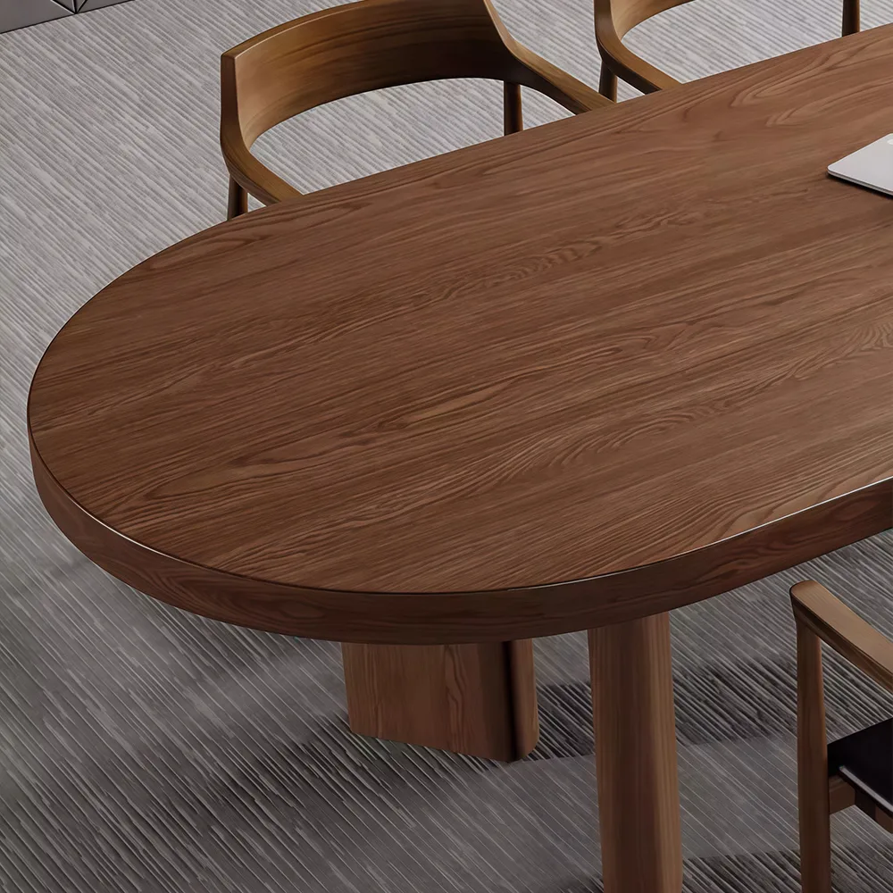 Oval Solid Wood Long Conference Table - image 5