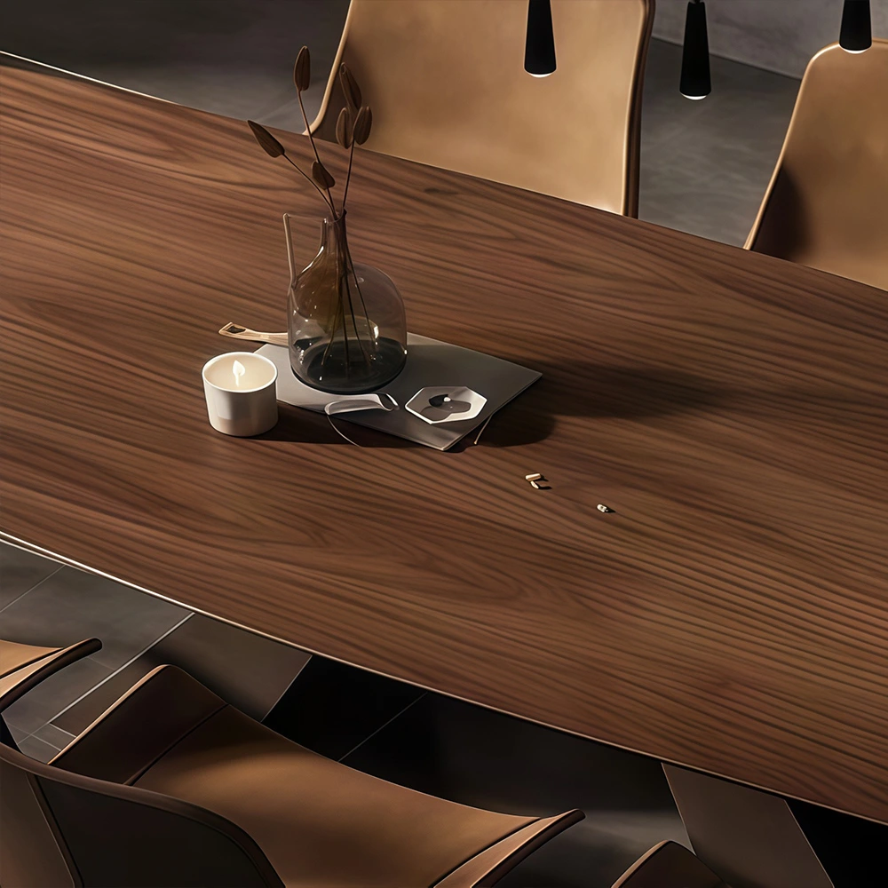 Walnut Minimalist Conference Table - image 5