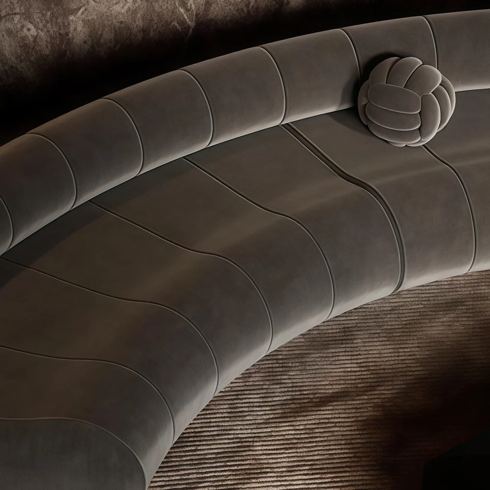 Light Luxury Curved Lounge Sofa - image 5