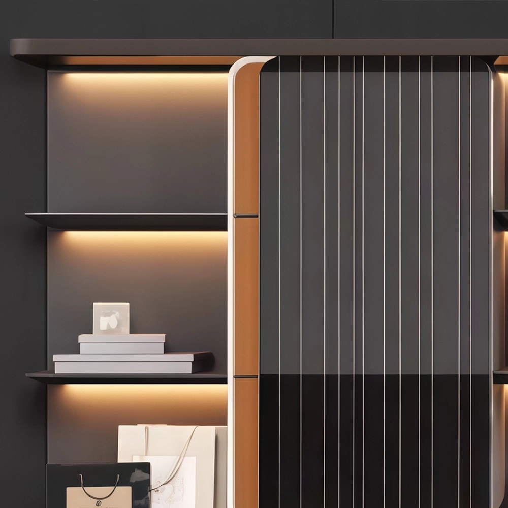 Modern Luxury Wooden Executive Office Bookcase with Filing Shelves - image 6
