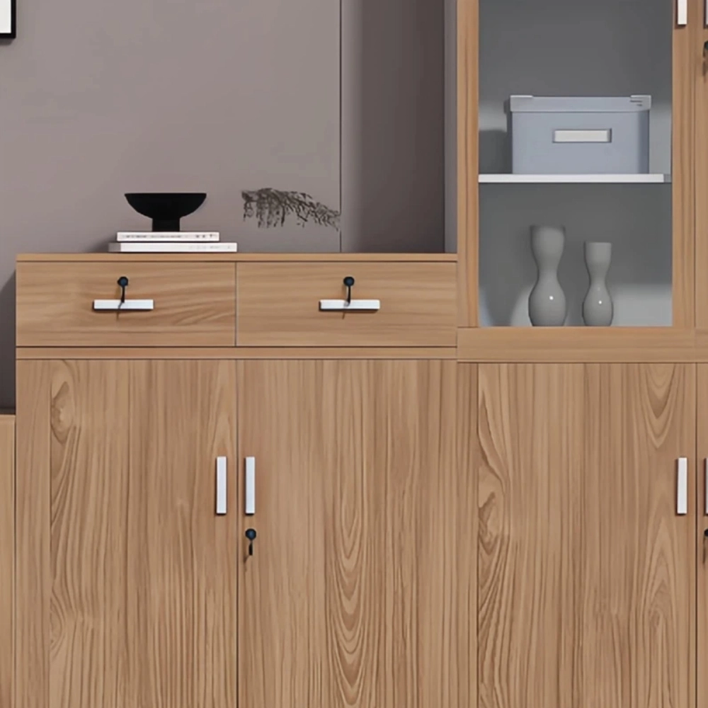 Lockable Wooden Office Filing Cabinet with Partitions - image 6