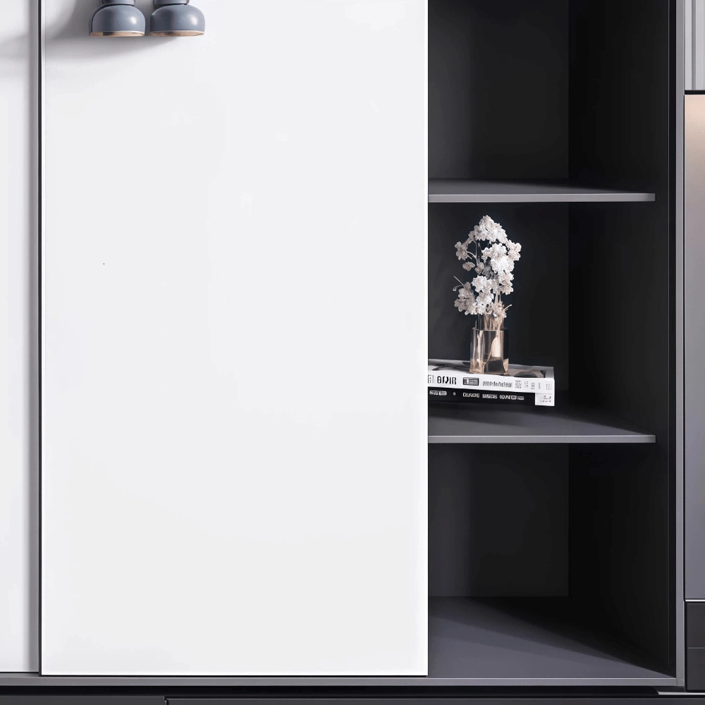 White Wooden Filing Cabinet with Lock - image 5
