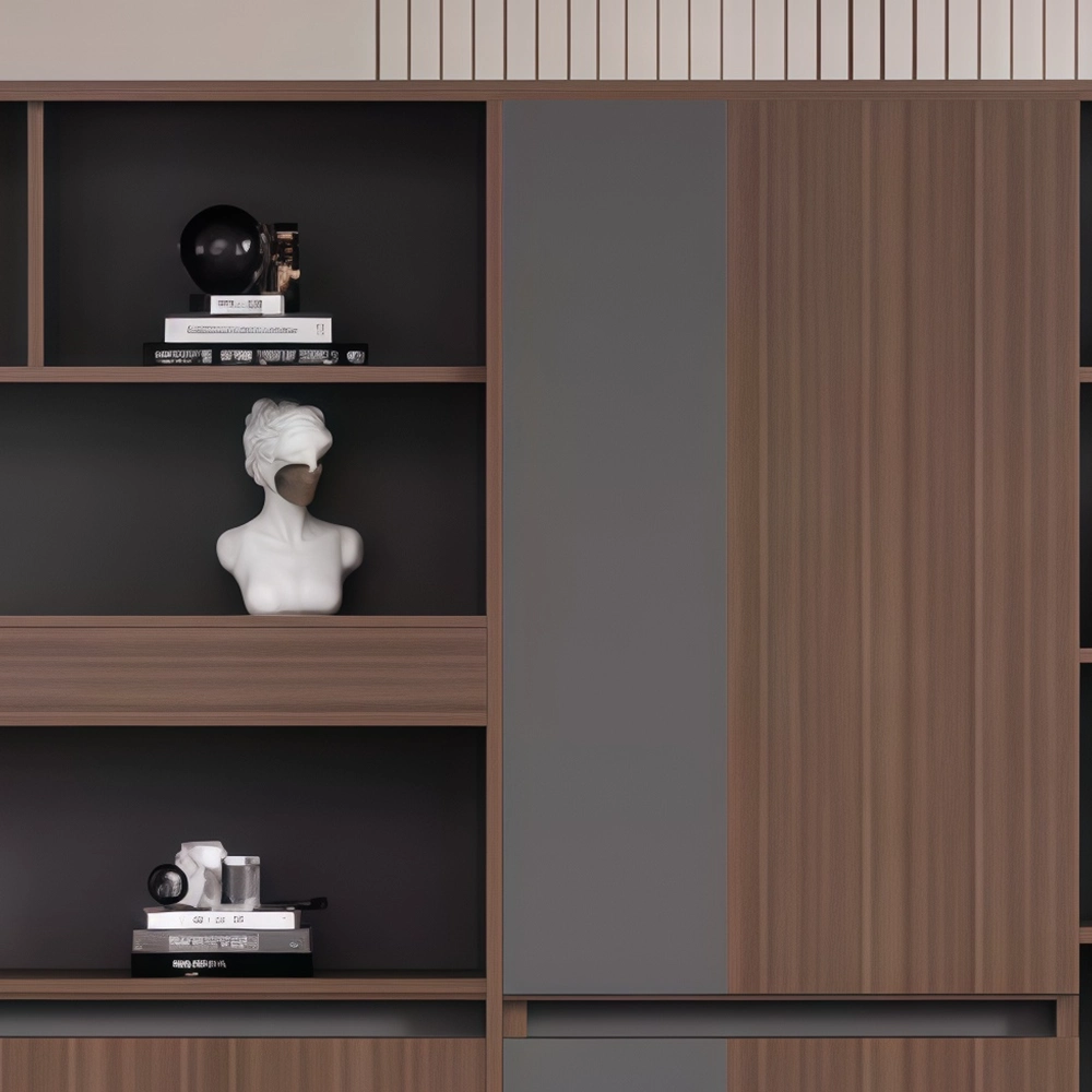 Minimalist Wooden Bookcase Filing Cabinet for Office - image 5