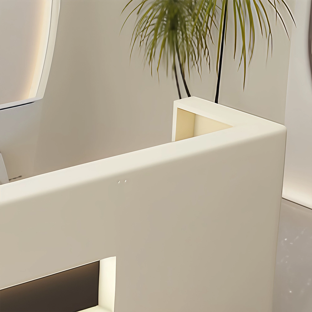 Light Luxury Reception Desk – Safe Rounded Edges - image 6