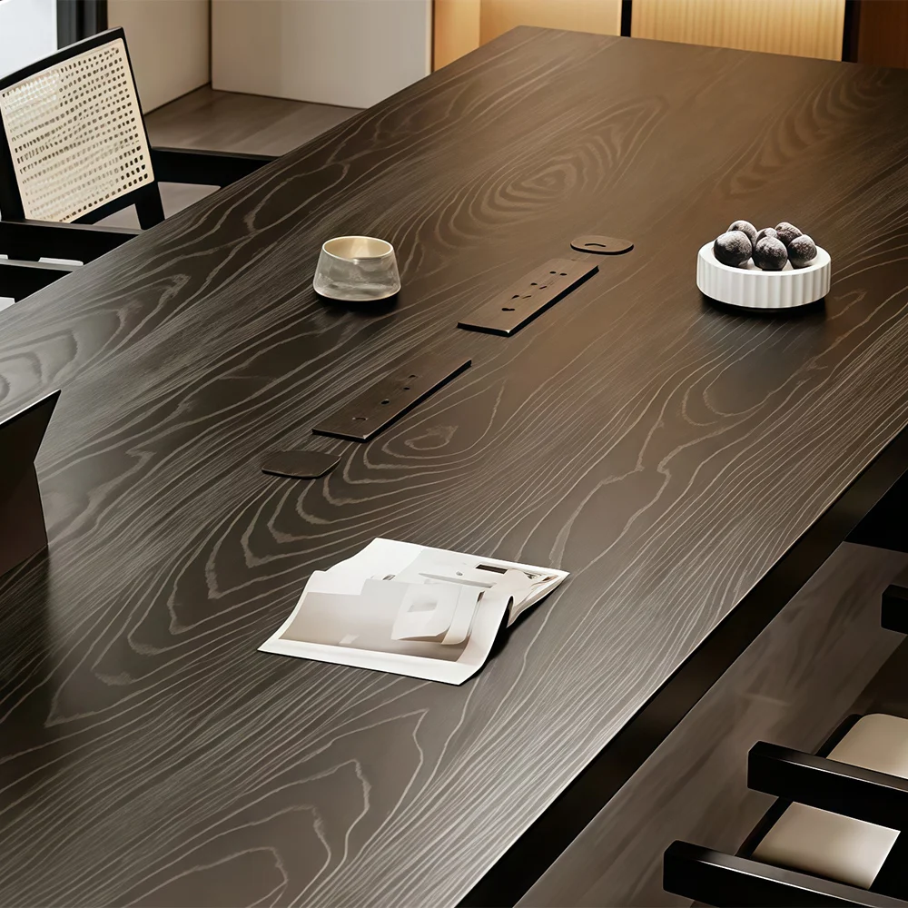 Black Solid Wood Conference Table - image 4