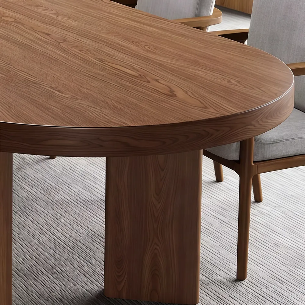 Oval Solid Wood Long Conference Table - image 6