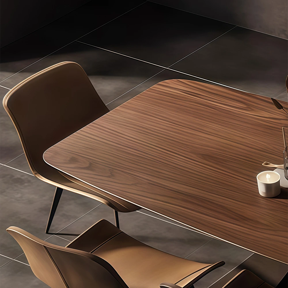 Walnut Minimalist Conference Table - image 4