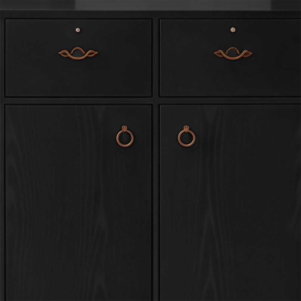 Black Arc Wooden Cashier Desk – Multi-use Front Desk - image 7