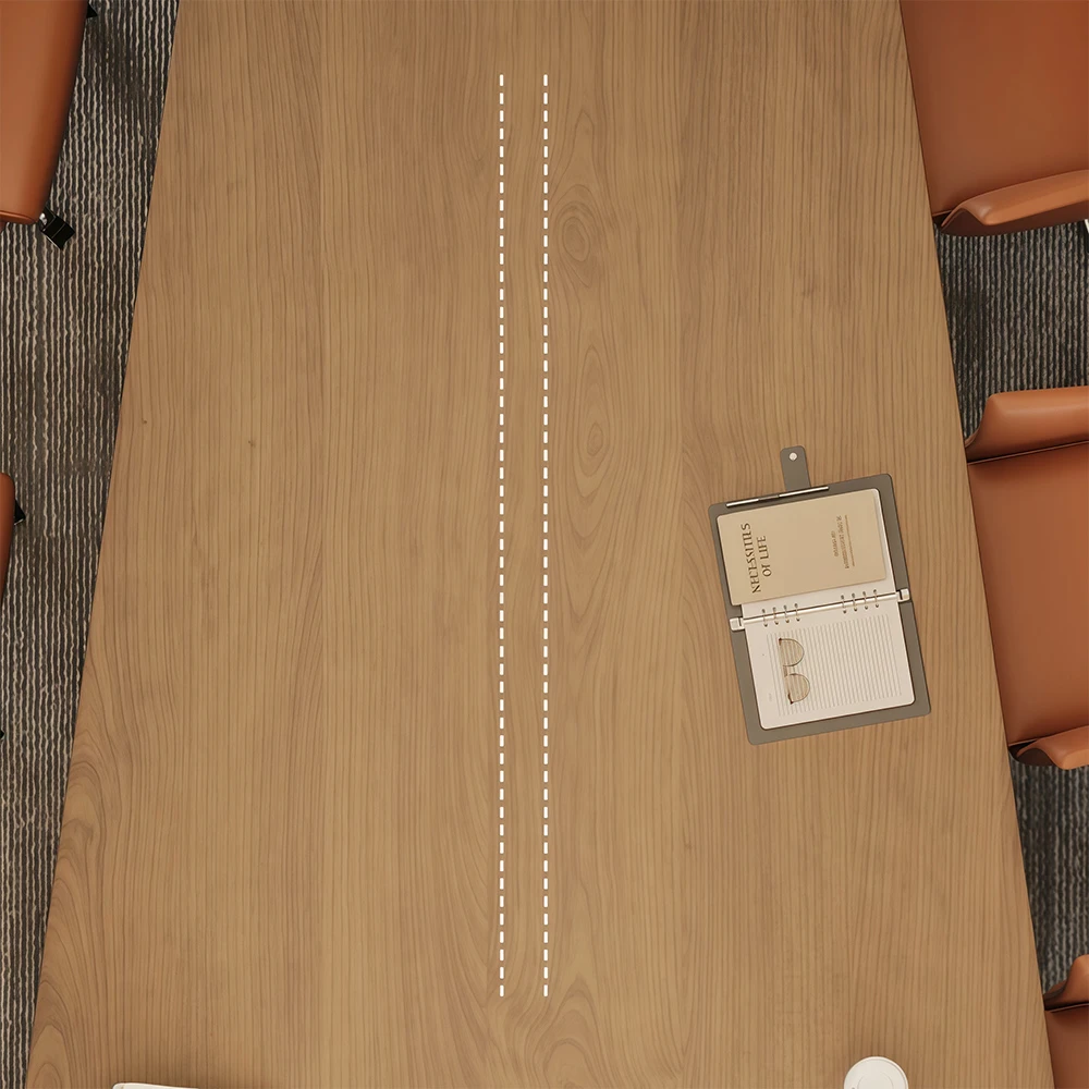 Irregular Raw Wood Slab Conference Table - image 6