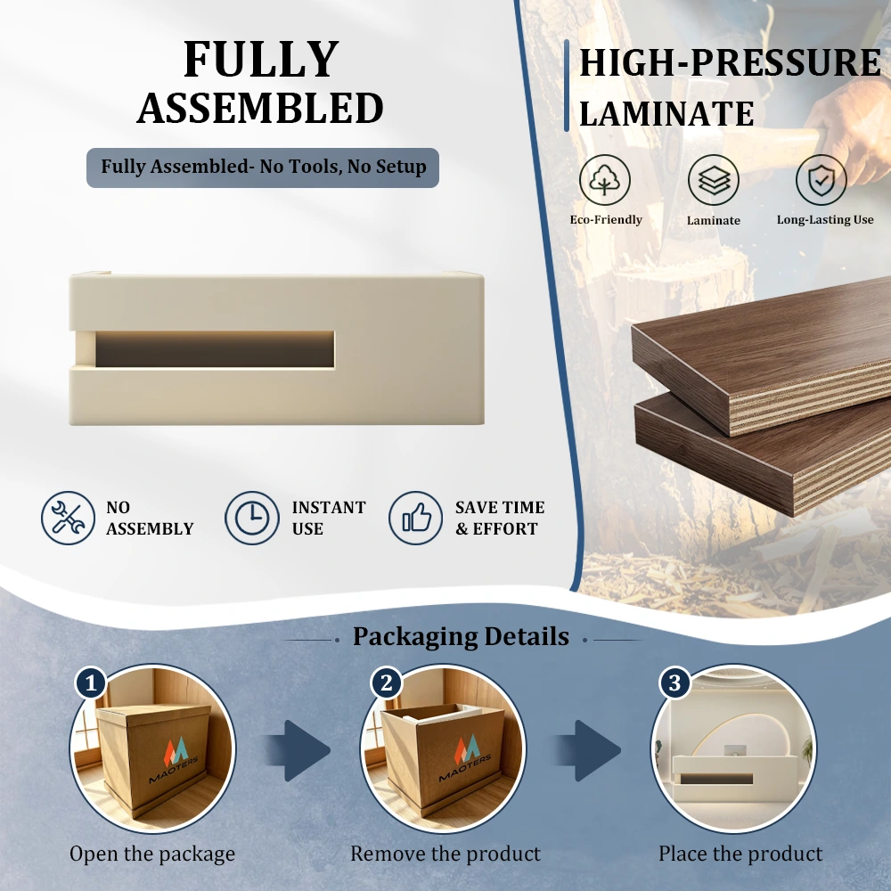 Light Luxury Reception Desk – Safe Rounded Edges - image 11