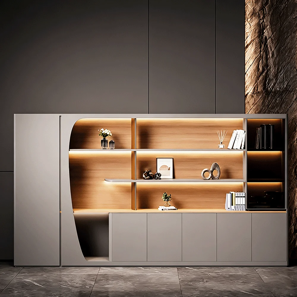Light Luxury Office Wooden File Storage Cabinet - image 2