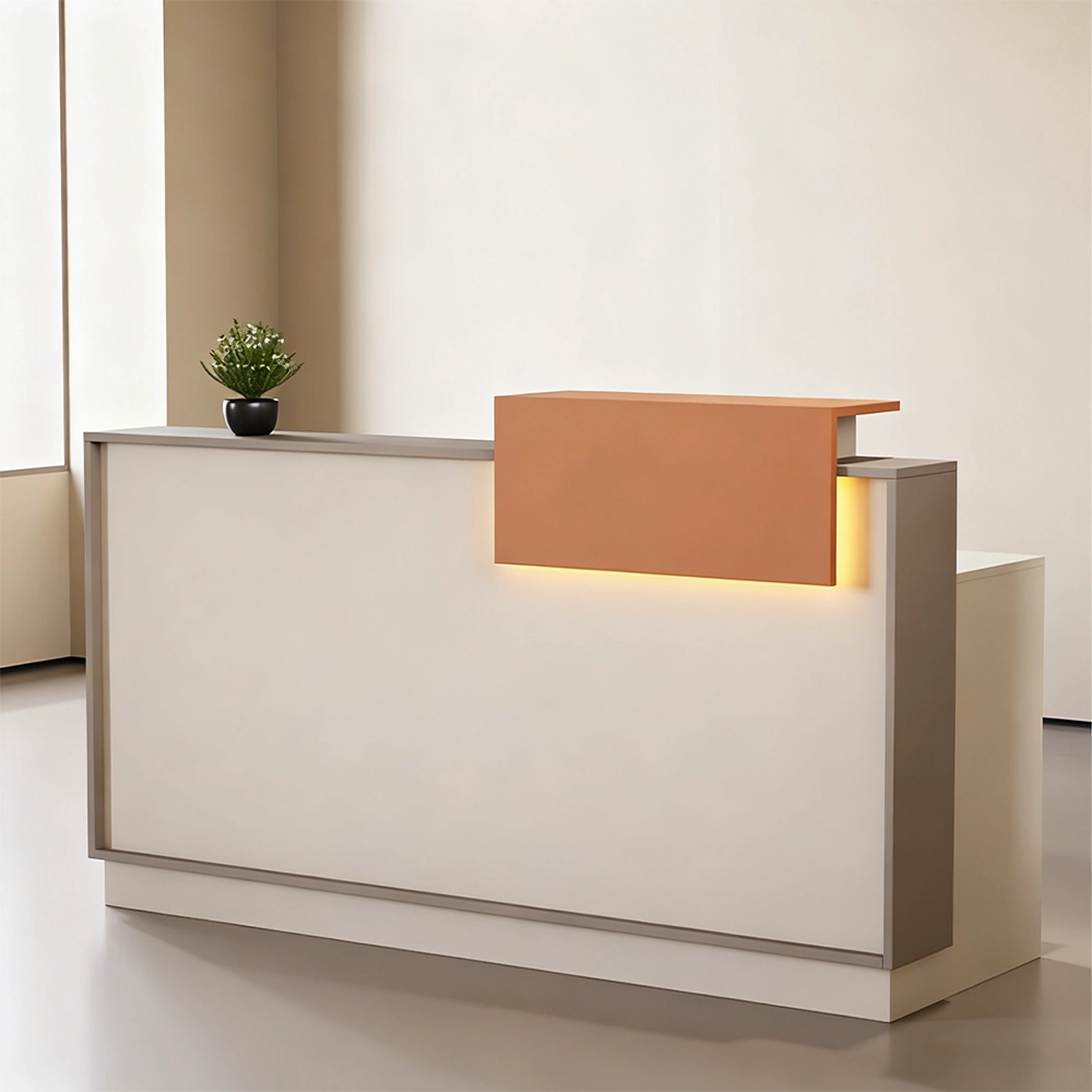 Minimalist Cream Style Reception Desk - image 2