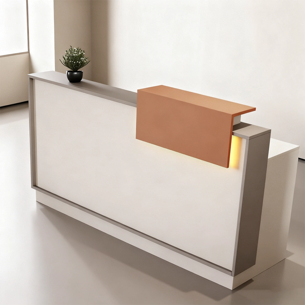 Minimalist Cream Style Reception Desk - image 3