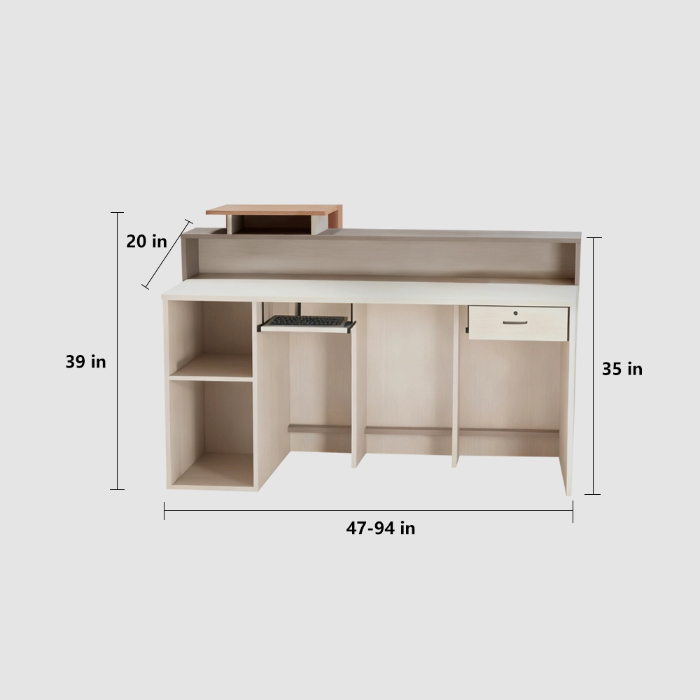 Minimalist Cream Style Reception Desk - image 7