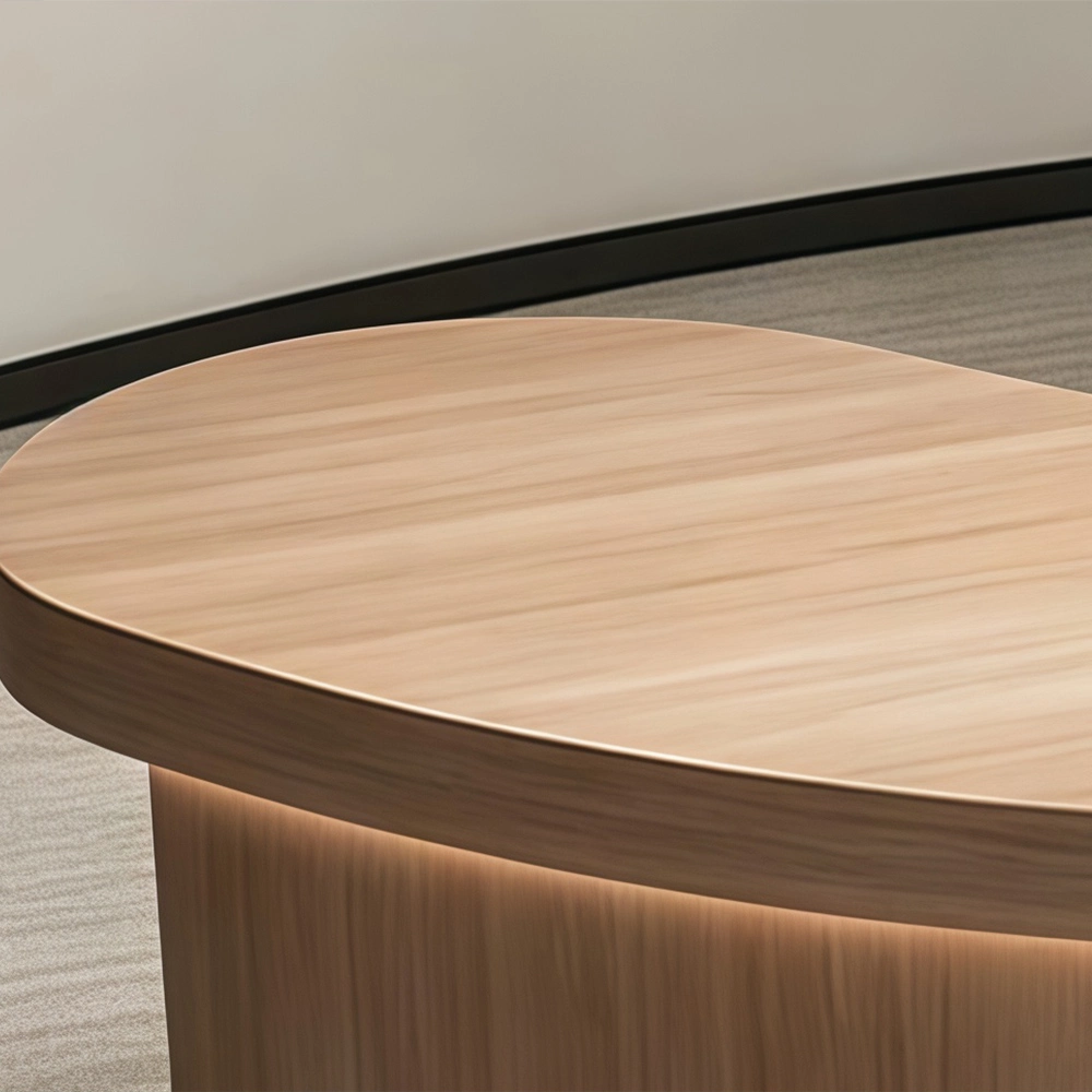 Modern Minimalist Beauty Salon Curved Reception Desk - image 7