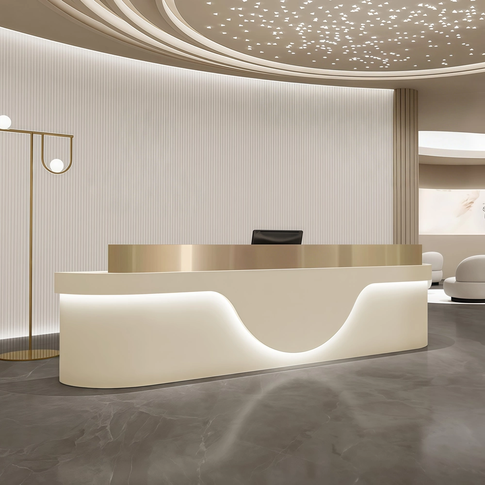 Modern Minimalist Beauty Salon Reception Desk - image 2