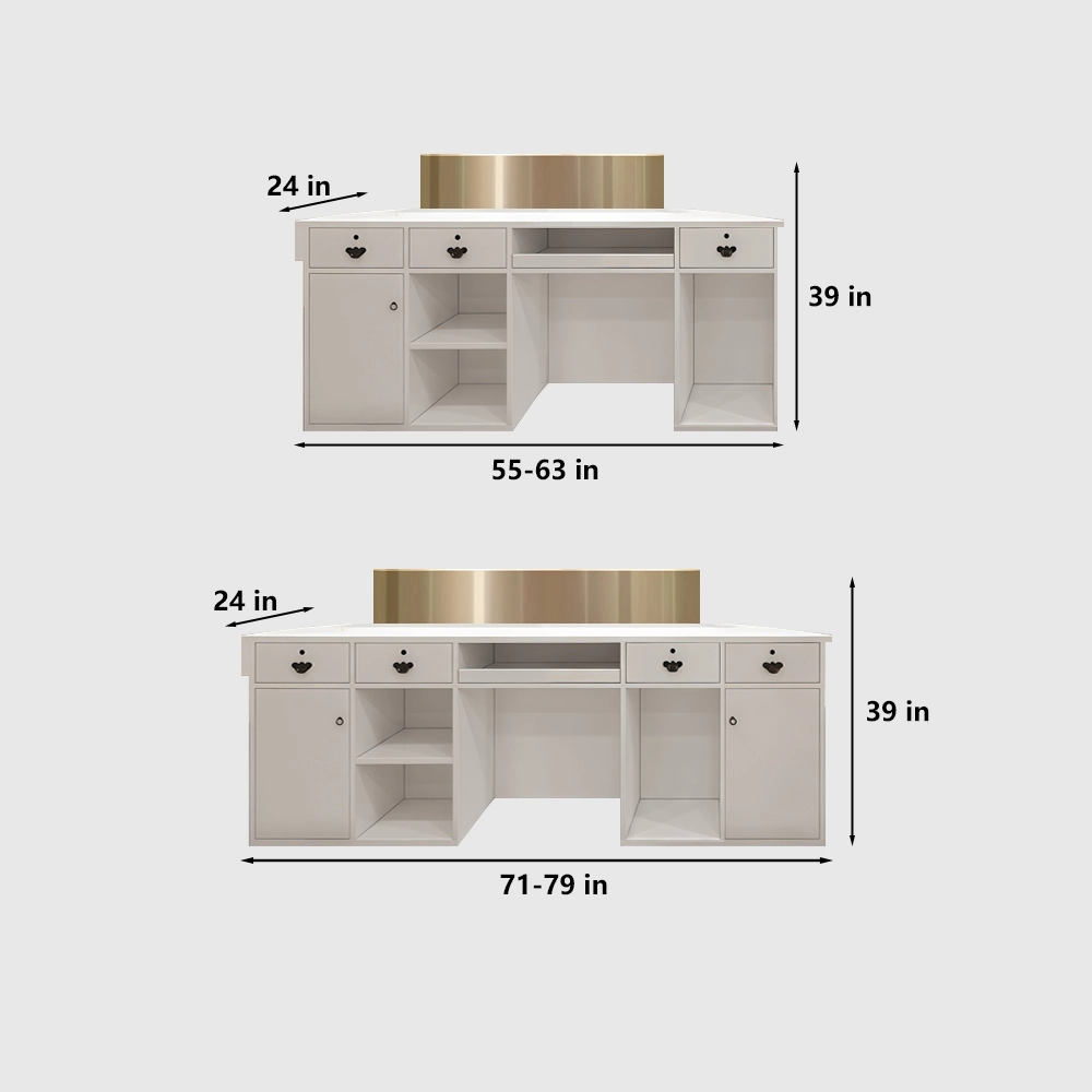Modern Minimalist Beauty Salon Reception Desk - image 8