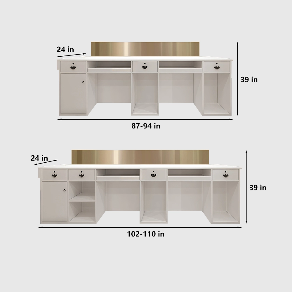Modern Minimalist Beauty Salon Reception Desk - image 9