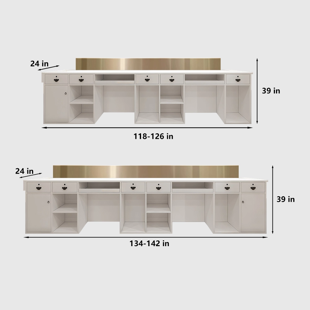 Modern Minimalist Beauty Salon Reception Desk - image 10